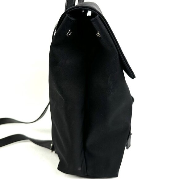 Hillard & Hanson Backpack Black Fabric Shoulder Book Bag‎ Day Pack Travel